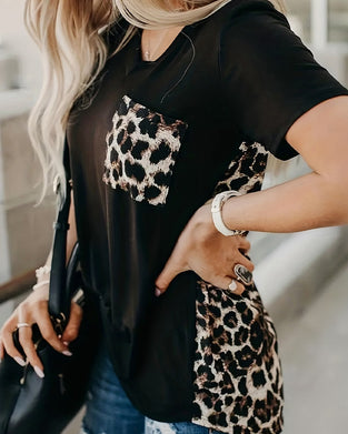 Leopard Print Short Sleeve T-Shirt