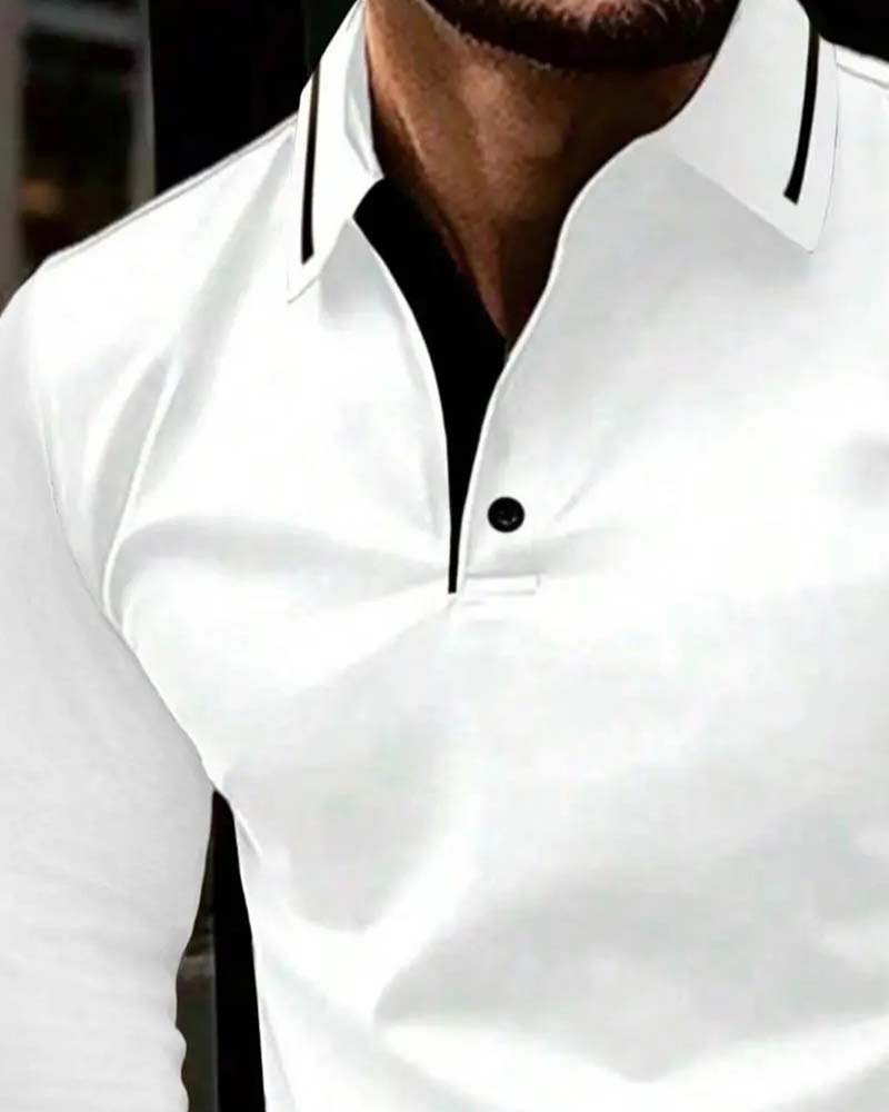 V-Neck Ribbed Solid Color Men's T-Shirt