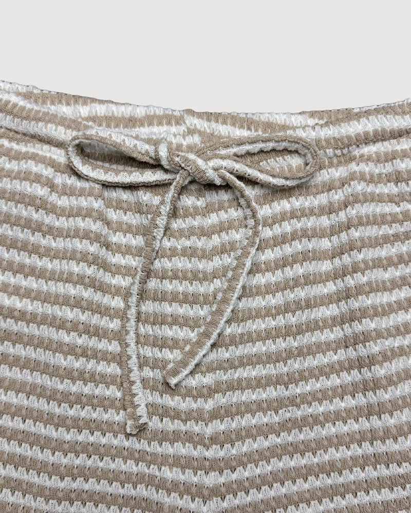 High Waist Striped Casual Pants