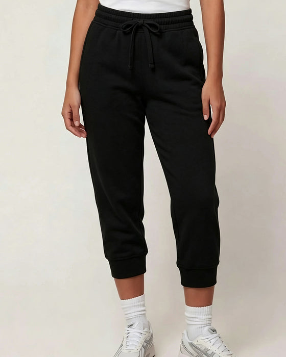 Elastic Waist Cropped Jogger Sweatpant
