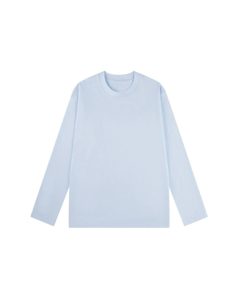 Men's Crew Neck Long-Sleeve Slit T-Shirt