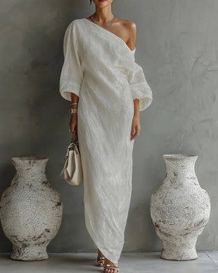 Fashionable Off-Shoulder Long Dress