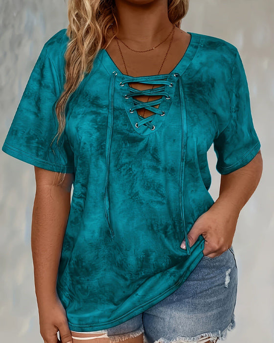 Tie-Dye Print Blouse