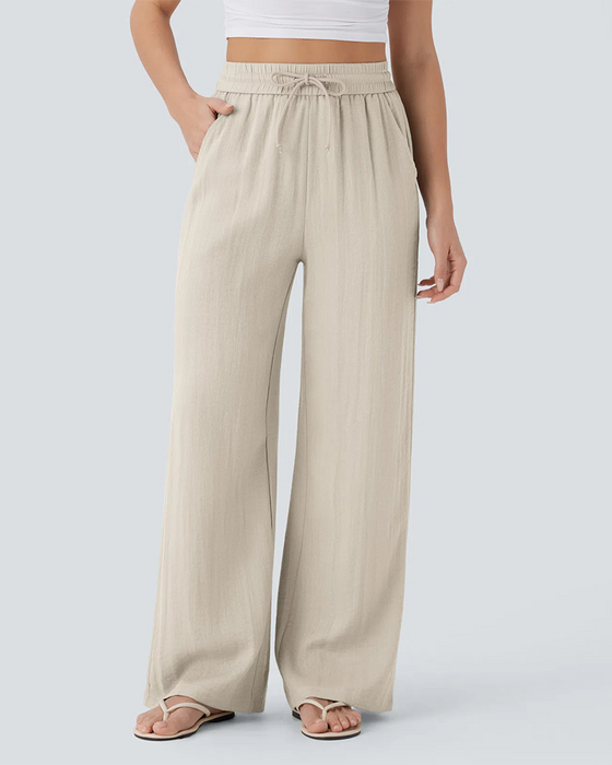 Side Pocket Lace-Up Pants