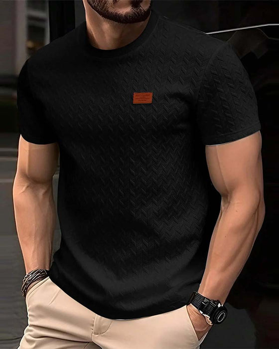 Men's Jacquard Short Sleeve T-Shirt