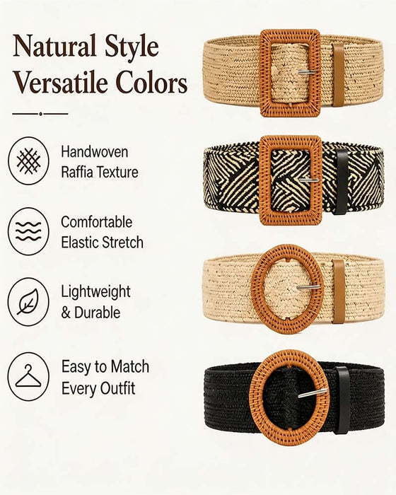 Boho Style Buckle Elastic Belt