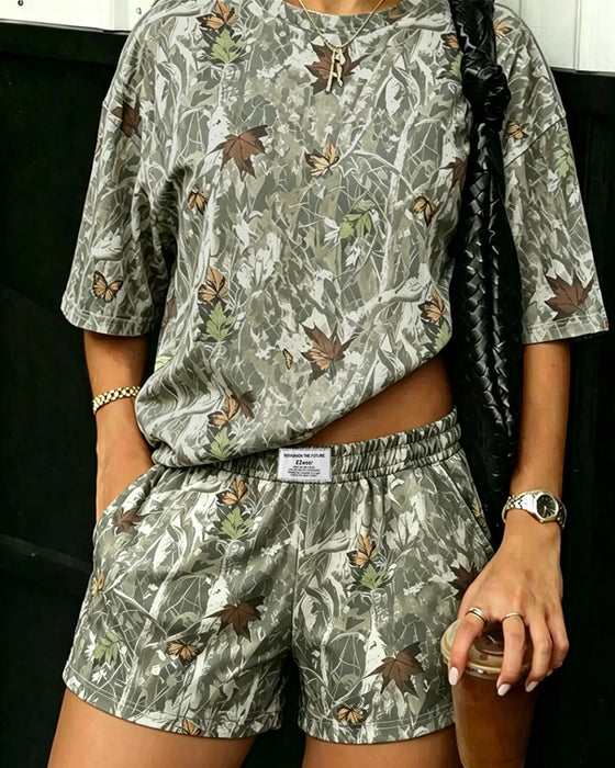 Camouflage Casual Two-Piece Set