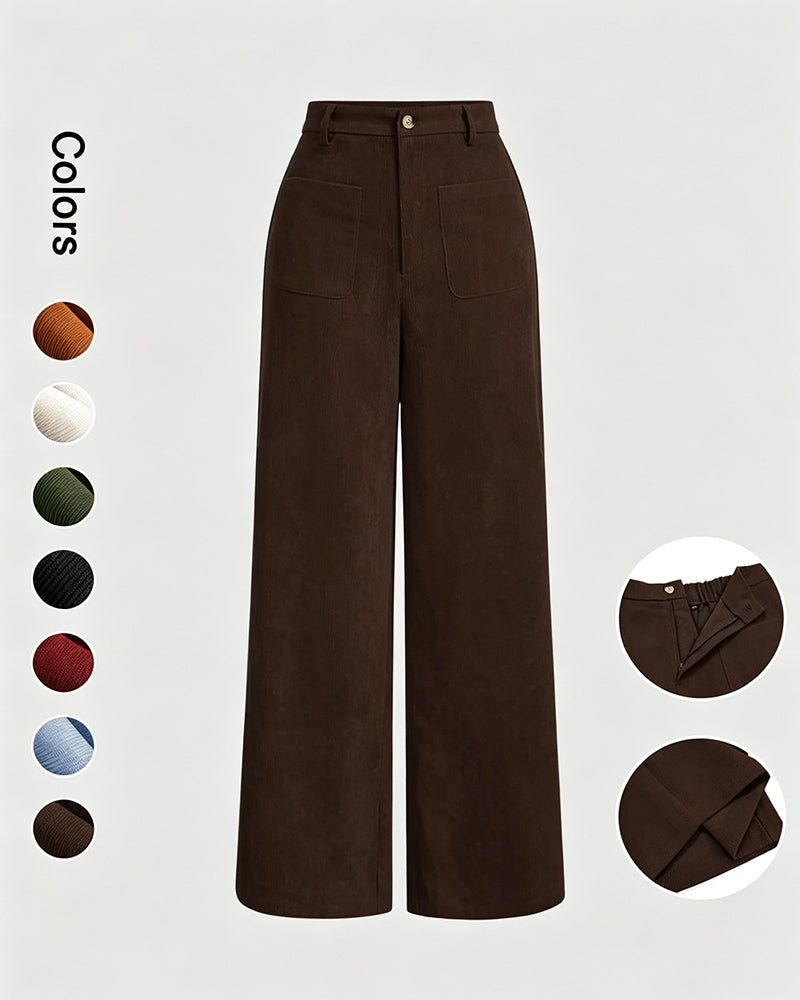 Wide-Leg Straight Pants