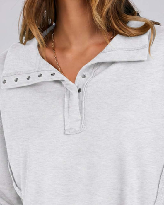 Solid Color Long Sleeve Sweatshirt