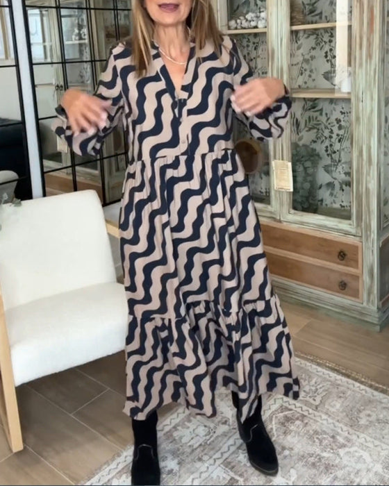 Printed Long Loose Dress