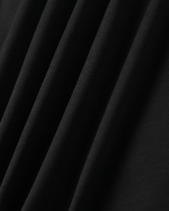 V-Neck Suspender Slit Printed Dress