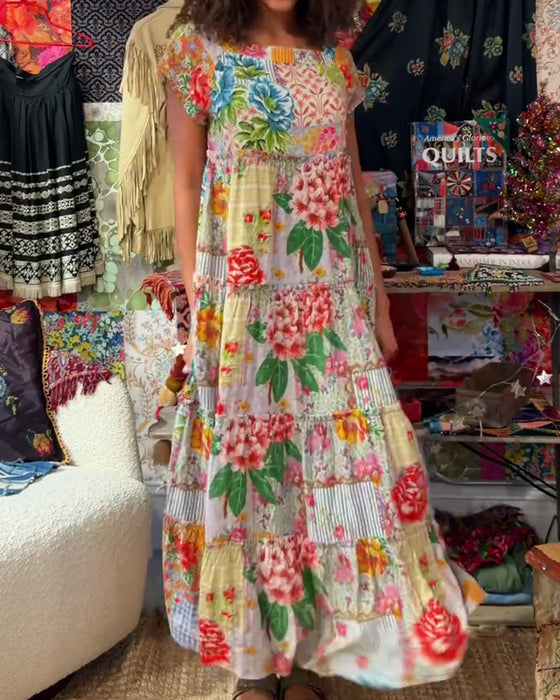 Colorful Printed Dress