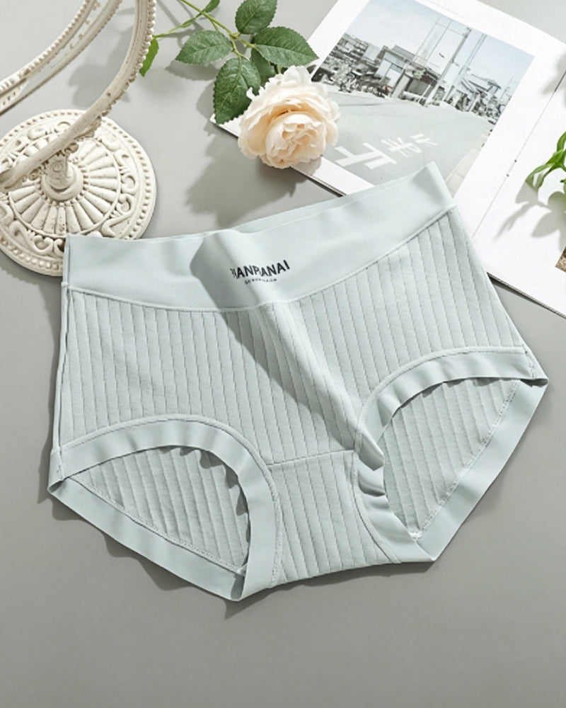 Solid Color High Waist Panties