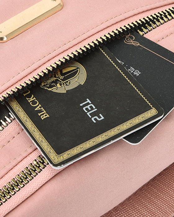 Simple solid color front shoulder bag