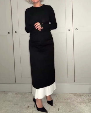 Slimming Color-Blocked Maxi Dress