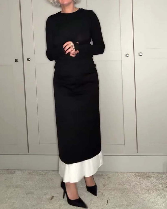 Slimming Color-Blocked Maxi Dress