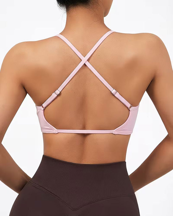 Supportive Twist Front Sports Bra