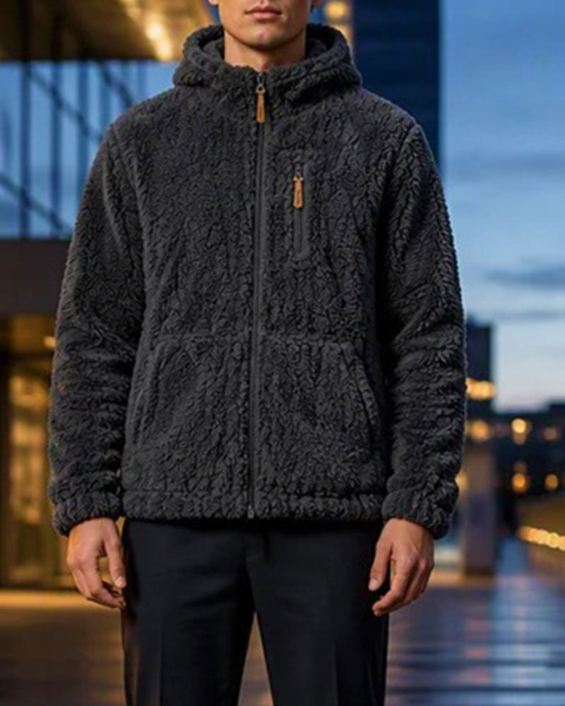 Men's Hooded Zipper Coat