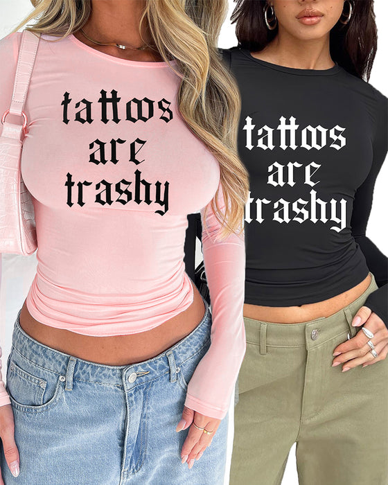 Tight-Fitting Long-Sleeved T-Shirt