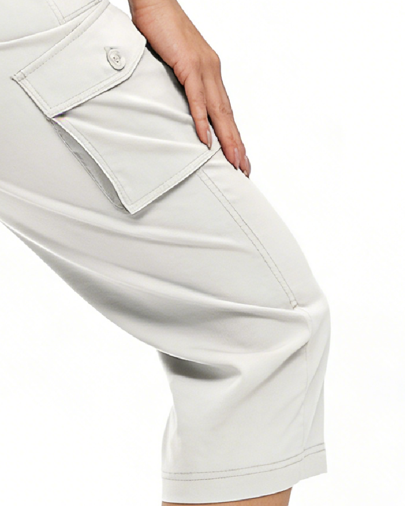 Casual Cropped Multi-Pocket Hiking Pant