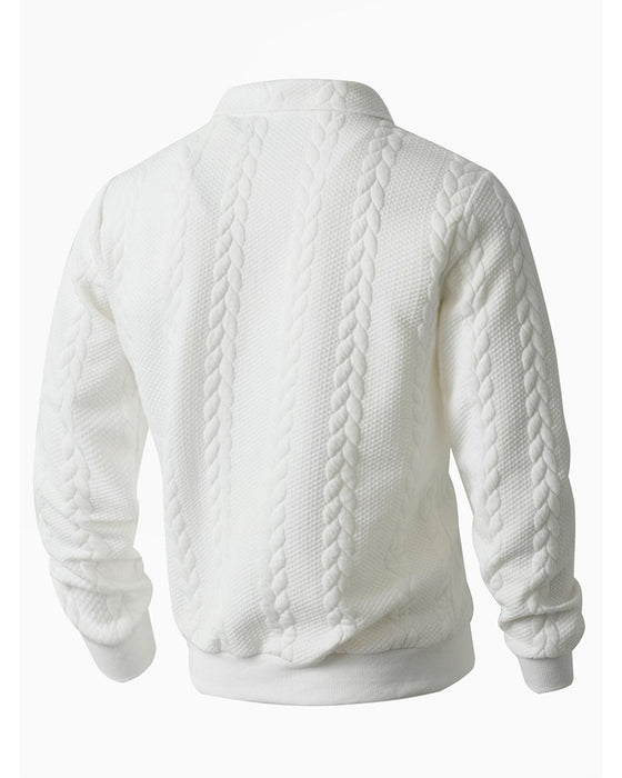 Lapel Half Zipper Casual Hoodie
