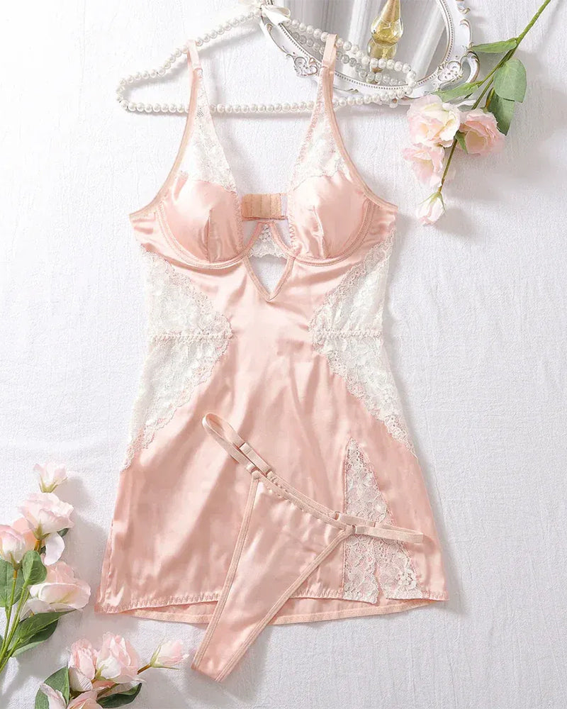 Sexy Camisole Slit Nightgown