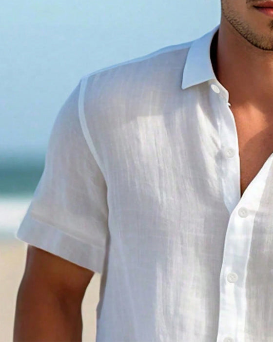 Men's Short Sleeve Button Shirt