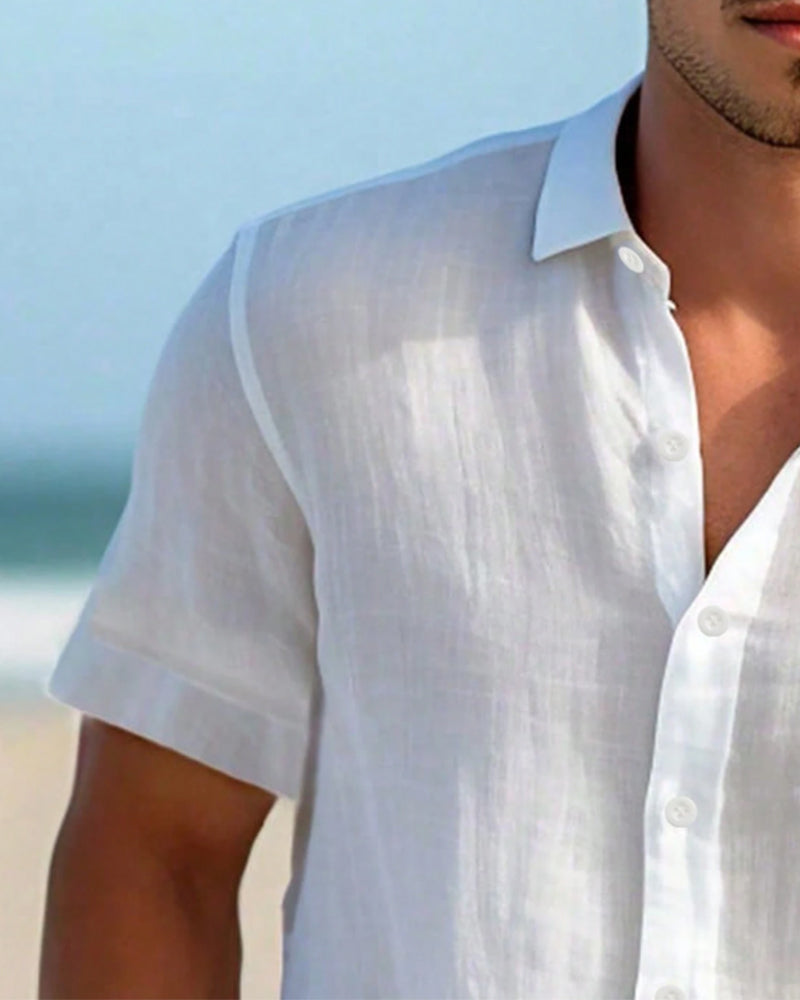 Men's Short Sleeve Button Shirt