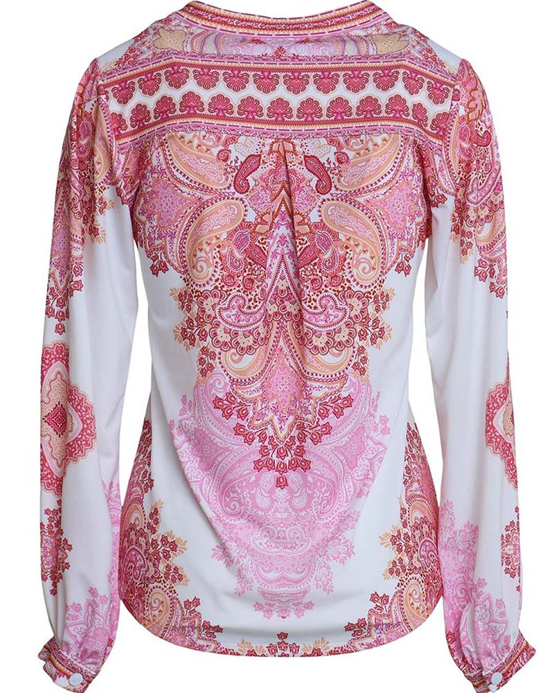 V-Neck Bohemian Loose Top