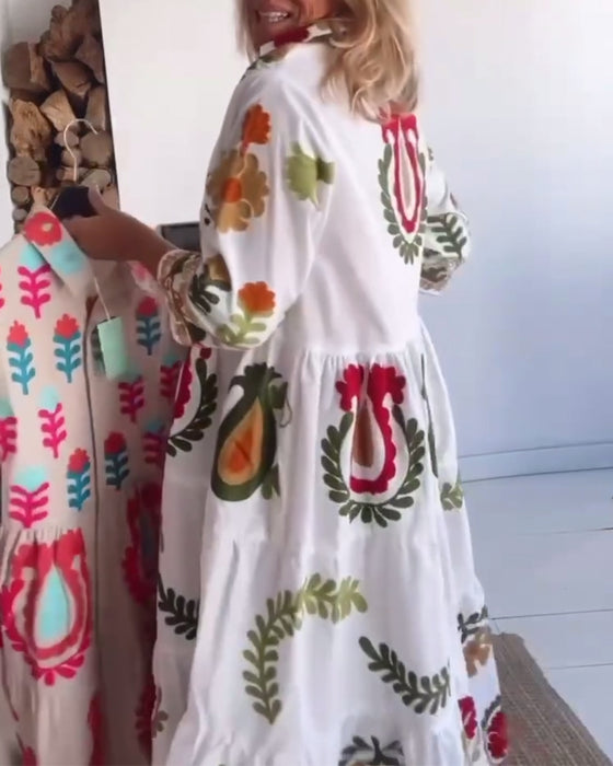 Floral Graphic Print Dress