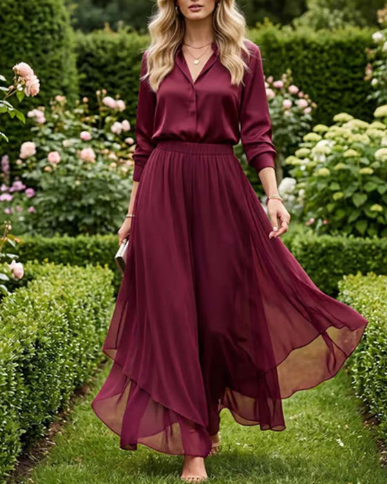 Loose Asymmetrical Casual Wide-Leg Pants