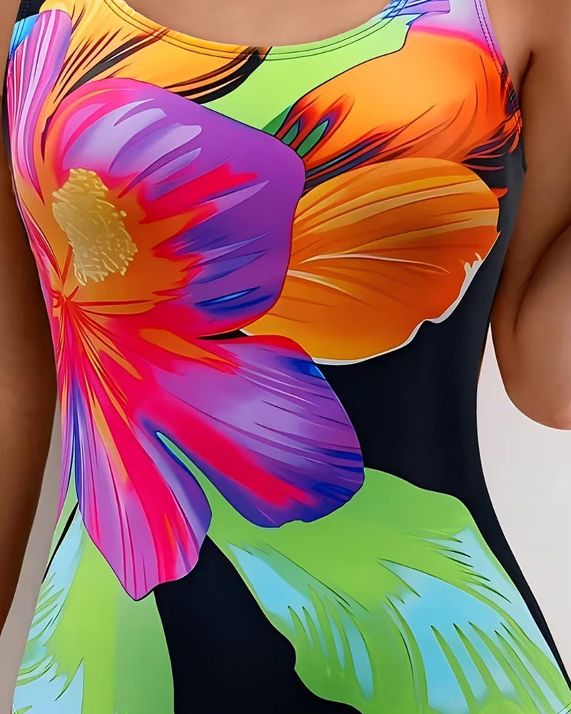 Comfortable Printed Swimsuit One-Piece