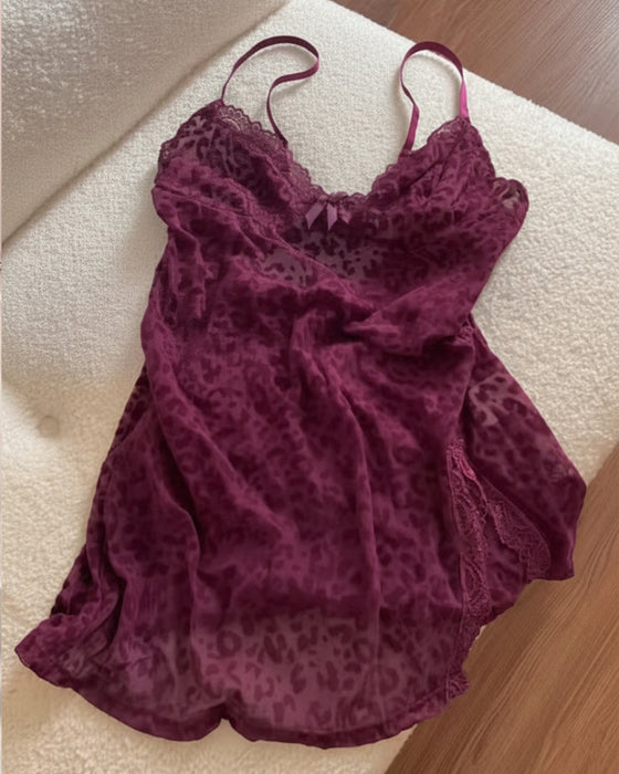 See-Through Mesh Tight Suspender Dress