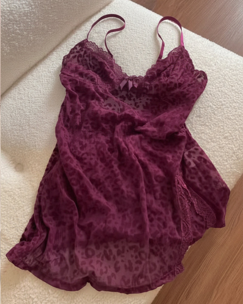 See-Through Mesh Tight Suspender Dress